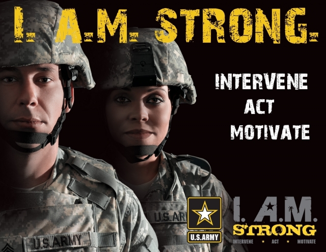 I. A.M. Strong sexual assault prevention campaign poster