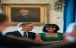 President Barack Obama And First Lady Michelle Obama Together In The Blue Room