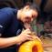 USS Dwight D. Eisenhower sailors carve pumpkins