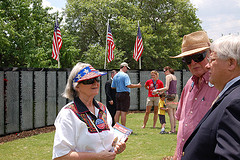 Rep. Marchant with Constituents at Traveling Vietnam Memorial Wall