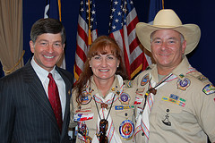 July 30, 2010 - Congressman Hensarling meets with Wesley and Kellie Marsh of Mineola