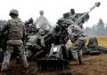 Artillerymen fire for Warrior Forge