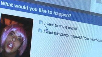 Untagging a photo on Facebook