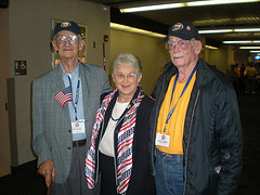 Foxx with WWII vets at Triad Flight of Honor