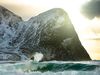 Picture of surfer Dane Gudauskas riding a wave in Norway