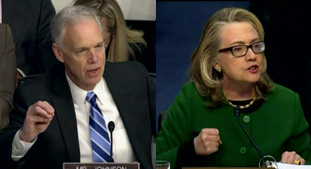 Secretary of State Hillary Clinton got angry with Sen. Ron Johnson over the motivation of the attacks in Benghazi, Libya while testifying at a Senate Foreign Relations Committee hearing.