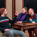 John Tiffany, far right, in “Glass Menagerie” rehearsals with Zachary Quinto and Cherry Jones at the American Repertory Theater in Cambridge, Mass.