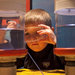 “Attack of the Bloodsuckers!” at the Long Island Children’s Museum encourages children to learn the beneficial aspects of creatures like fleas, lice and bedbugs. Here, James Reinhold, 5, examined live mosquito larvae.