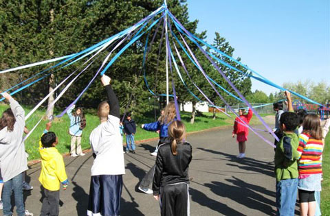 A sunny Sunset May Day celebration