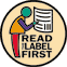 read the label first logo