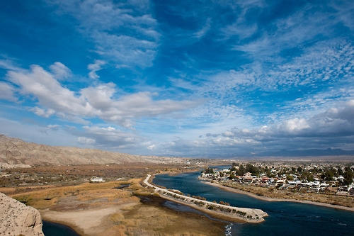 Looking up stream at an area of the Colorado River know as &#8220;Big Bend&#8221; near Laughlin, NV. Photo by Alexander Stephens, Bureau of Reclamation.