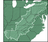 Map of the Appalachian Region