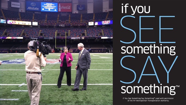 If You See Something Say Something Campaign at the Mercedes-Benz Superdome, New Orleans