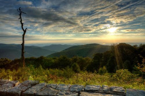 A photograph taken at Thorofare Mountain Overlook on September 9, 2012 in Shenandoah National Park. The dead tree in the foreground was one of the most beloved subjects in the park because of the great composition that it set up: a compliment of old life and new sunrises. This was the last picture that we captured of this iconic tree before it fell over. It&#8217;s amazing how much of a connection you can feel towards something that would be quickly overlooked in a different setting.Photo: National Park Service