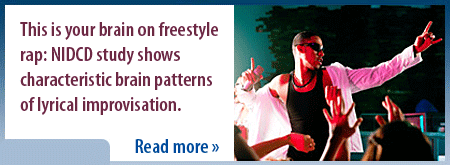 This is your brain on freestyle rap: NIDCD study shows characteristic brain patterns of lyrical improvisation.