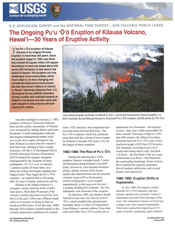 The Ongoing Puʻu ʻŌʻō Eruption of Kīlauea Volcano, Hawaiʻi—30 Years of Eruptive Activity Factsheet