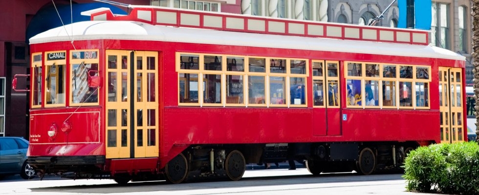 Photograph of Canal Streetcar line in New Orleans