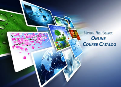 A variety of digital images against a blue background; iStock.com