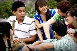 Group of teenagers together