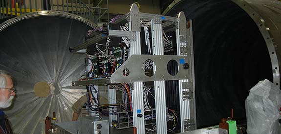 View inside Bio-SANS detector tank