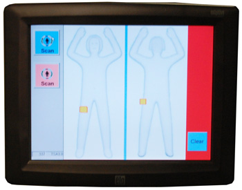 TSA's new scanners are similar to ones used by PFPA. The new scanners show only a generic body image, and not the actual body of the person being scanned.