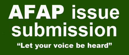 Submit your AFAP issue