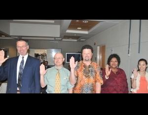 Peace Corps Response Volunteers taking the oath