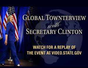 클린턴 장관, ‘글로벌 타운터뷰’ 행사 개최 
