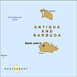 Map - Antigua Barbuda