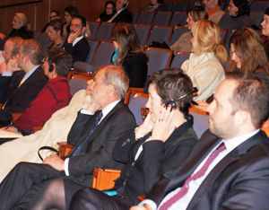 Deputy Chief of Mission Virginia Bennett attending volunteerism conference (State Department Photo)