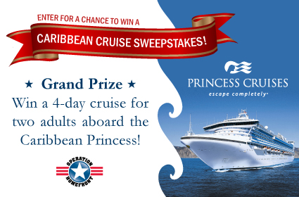 You could win a spot on board this very special cruise, Nov. 5-9, created to honor men and women of the U.S. A