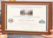 CVVAMC certificate of appreciation