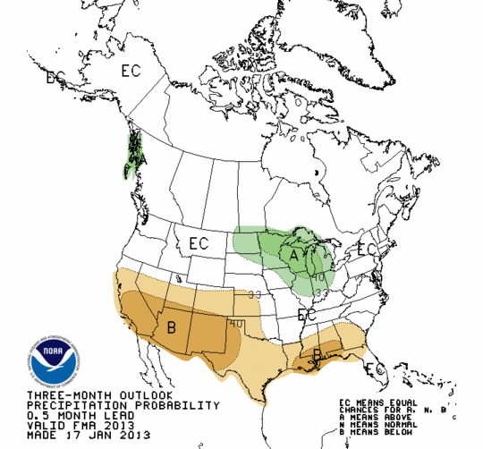 Latest 90 Day Precipitation Outlook