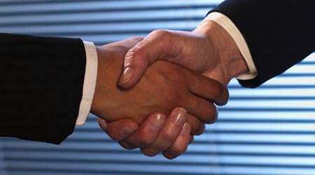 Business handshake