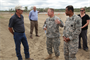 Col. Robert Ruch, Omaha District Commander and Lt. Gen. Thomas P. Bostick, Chief of Engineers, met with levee sponsors and members of Responsible River Management on May 25 near Hamburg Iowa to see critical levee repairs completed by the Omaha District on a levee that breached during the 2011 Missouri River Flood.