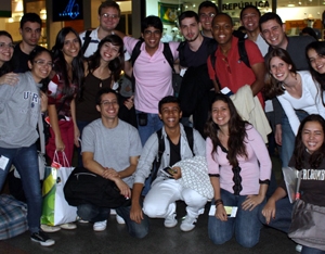 Student Leaders at the airport.