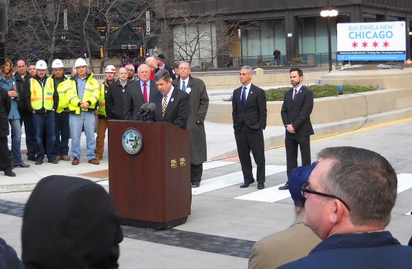 Deputy Secretary Porcari with Gov Quinn Mayor Emanuel and Commissioner Klein