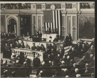 <em>President Franklin D. Roosevelt addressing a Joint Session of Congress</em>