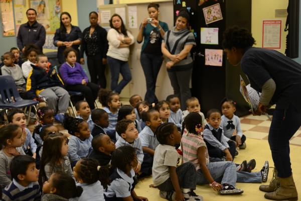 Bronx, N.Y., Jan. 11, 2013 -- Students in the Bronx, New York, take part in learning about natural disasters and preparedness during a FEMA For Kids presentation at MARC Academy and Family Center. FEMA plays a vital role supporting State, Tribal and local governments as they respond to the impacts of Hurricane Sandy. 