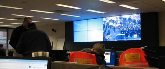  Philadelphia, Pa., Jan. 21, 2013 -- FEMA staff monitor the Presidential Inauguration in the Regional Response Coordination Center. 