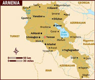 Map of Armenia