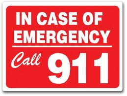 In case of emergency call 911