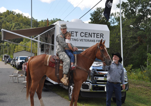 soldier, boy, horse, man