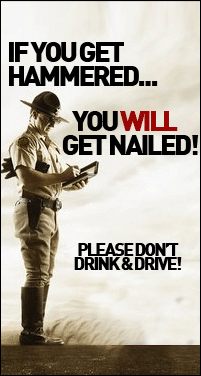 Don't drink and drive banner