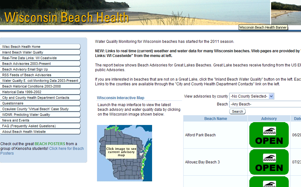 Beach Health Website