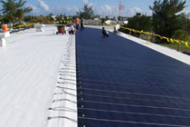 solar panels on the roof of the Florida Keys Eco-Discovery Center