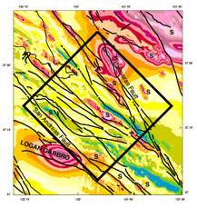 Example of a geophysical map