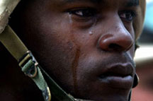 Soldier crying image