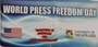 World Press Freedom Day Banner depicting the partnership between the U.S Embassy and UNISWA