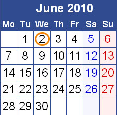 Calender Image of June 2010